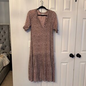 Cleobella Paisley Midi Dress in Dusty Pink